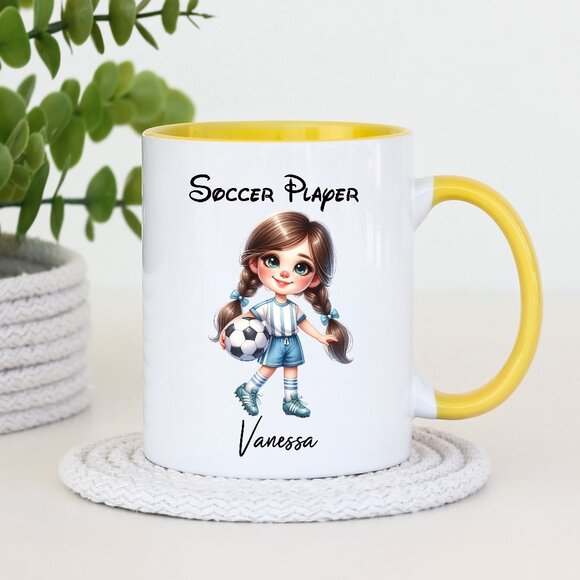 Soccer Player Cup For Kids & Adult, Personalized Gift, Birthday, Christmas - Picture 1 of 1
